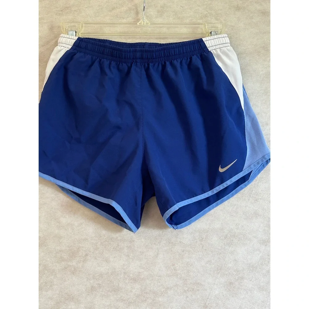 Nike Dri-FIT Womens Running Shorts Blue‎ Colorblock Mesh XS